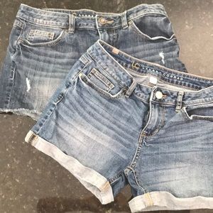 2 pairs of Lauren Conrad jean shorts